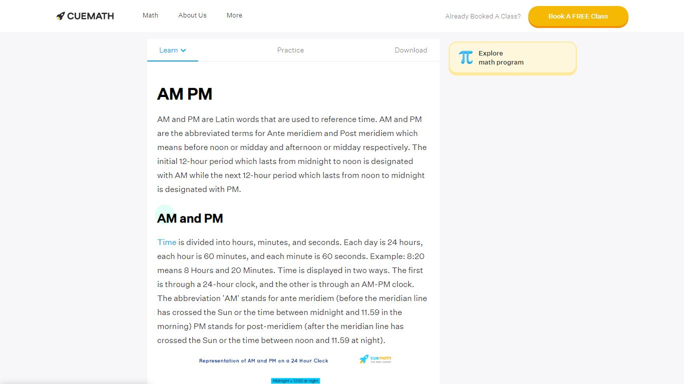 AM and PM - Meaning and Relation with 24-Hour clock - Cuemath