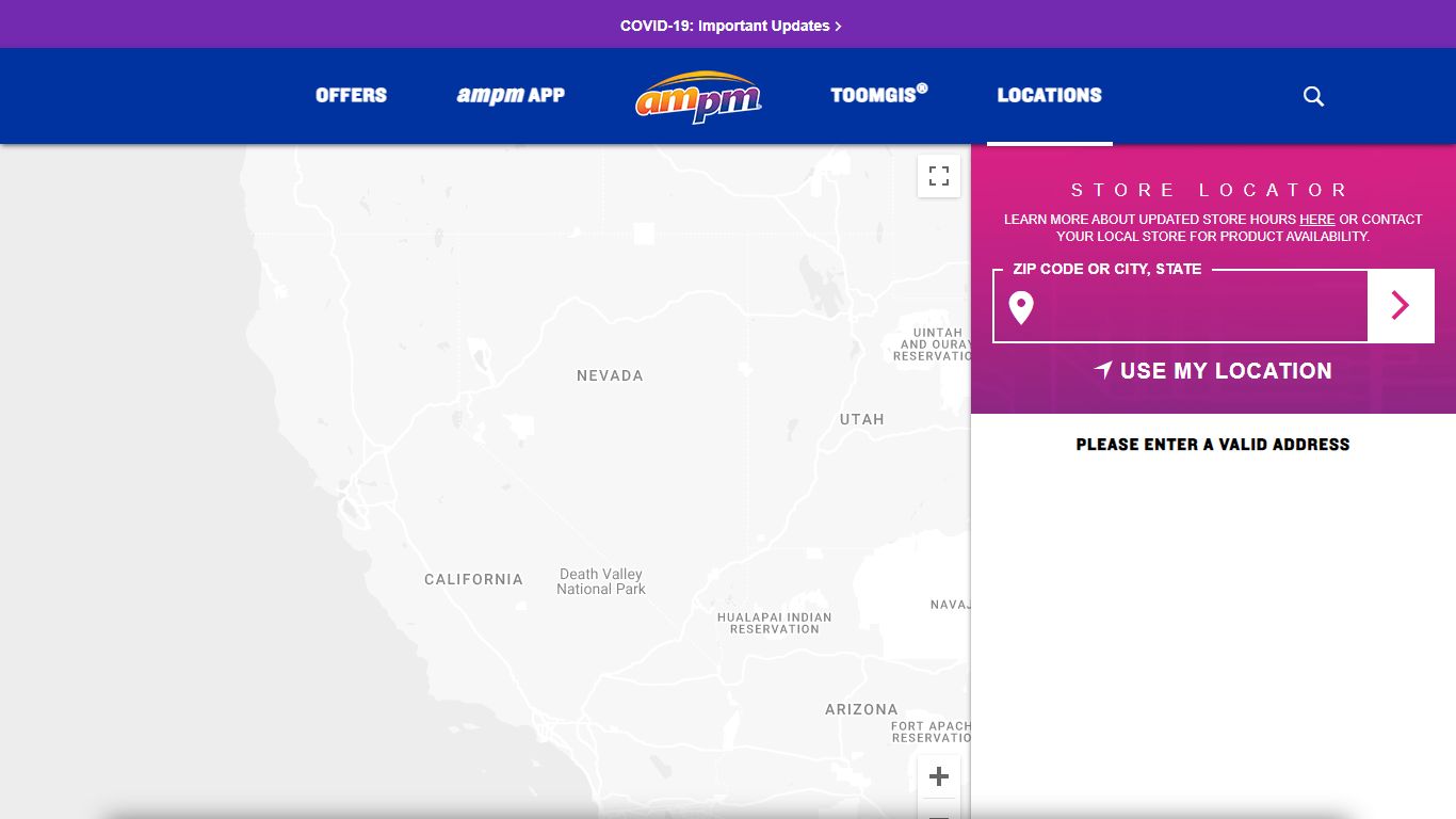 Find ampm Store Locations Near You